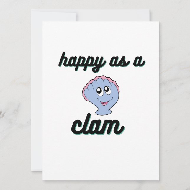 Happy as a clam card (Front)
