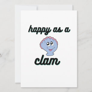 Happy as a clam card