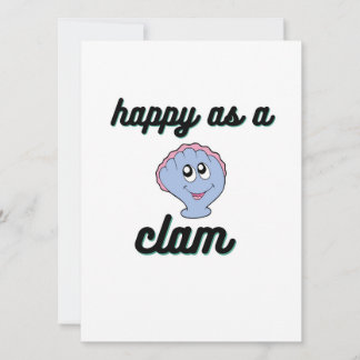 Happy as a clam card