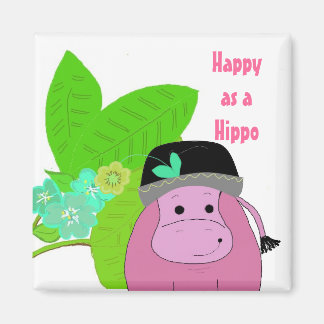 Happy as a Hippo Magnet