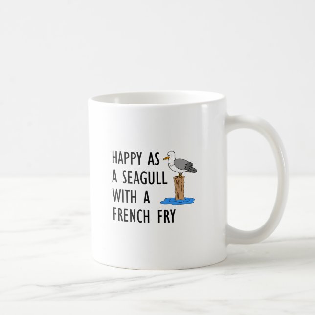 Happy As A Seagull With A French Fry Mug (Right)