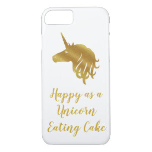 Happy as a Unicorn Eating Cake iPhone 8/7 Case