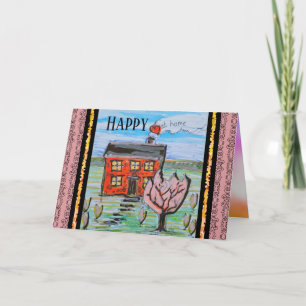 Happy at Home Cute House Announcement