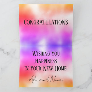 Happy at Home Cute House Colorful Card