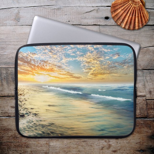 Happy at the Beach Laptop Sleeve (Creator Uploaded)