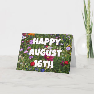 Happy August 16th Floral Card
