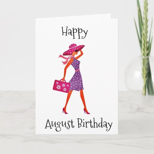 HAPPY AUGUST BIRTHDAY TO YOU CARD