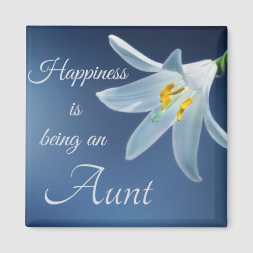 Happy Aunt Quote Floral Magnet