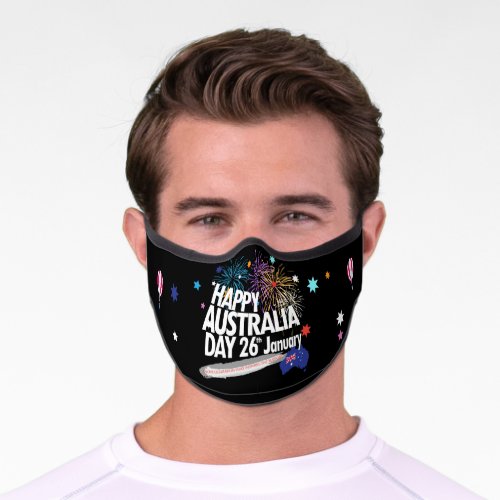 Happy Australia Day 26th January Festival Patriot Premium Face Mask