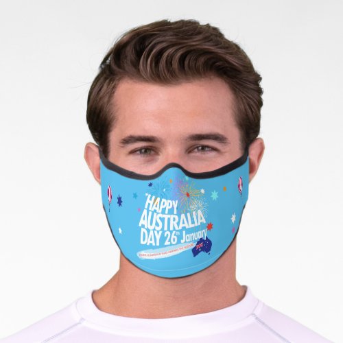 Happy Australia Day 26th January Festival Patriot Premium Face Mask