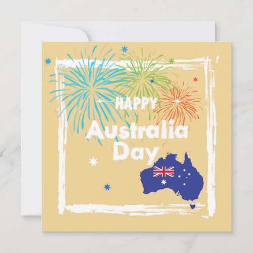 Happy Australia Day 26th January Modern Holiday Card