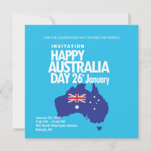 Happy Australia Day 26th January Modern Holiday Card