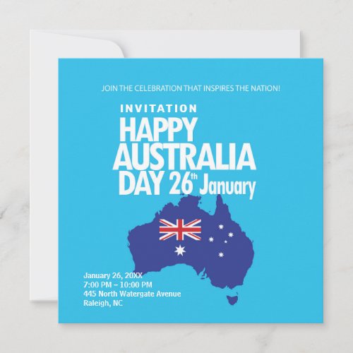 Happy Australia Day 26th January Modern Holiday Card