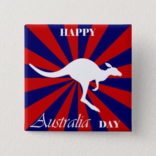 Happy Australia Day Australian Kangaroo Button