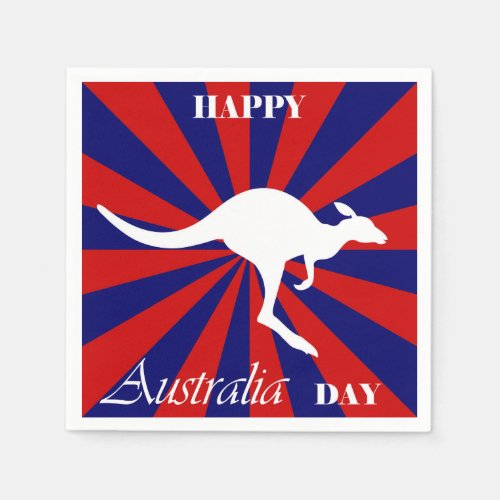 Happy Australia Day Australian Kangaroo Napkins