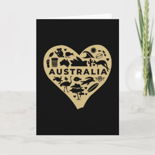 Happy Australia Day Love Heart Card