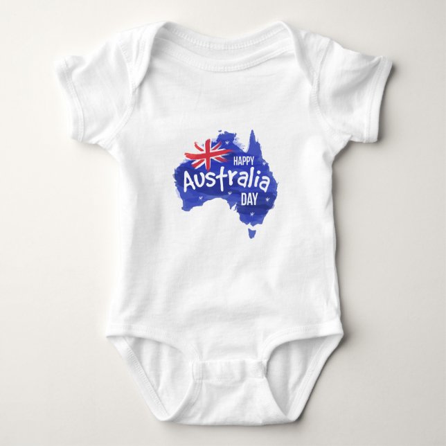Happy Australia Day Map Flag | Holidays T-Shirt (Front)