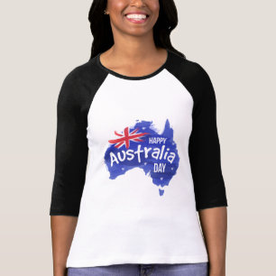 Happy Australia Day Map Flag Holidays T-Shirt
