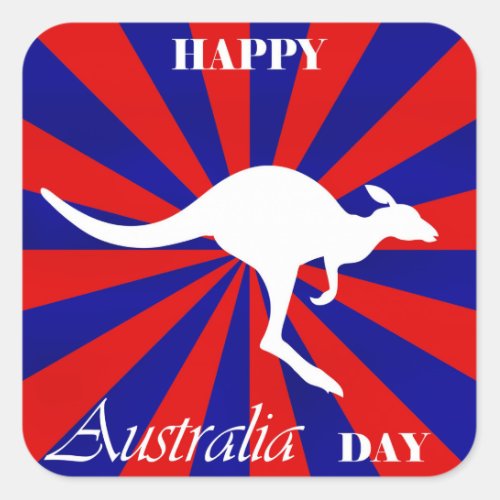 Happy Australia Day Square Sticker