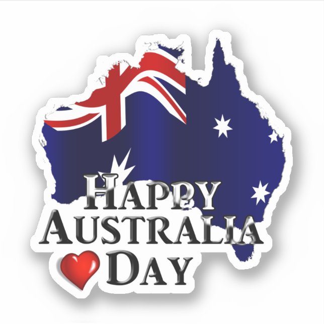 Happy Australia Day Sticker (Front)