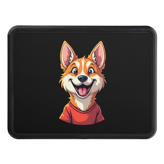 Happy Australian Cattle Dog Tank Top Hitch Cover (Front)