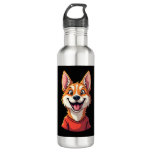 Happy Australian Cattle Dog Tank Top Stainless Steel Water Bottle