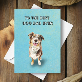 Happy Australian Shepherd Best Dad Father's Day Card