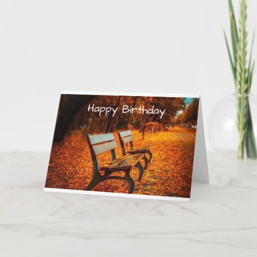 HAPPY AUTUMN BIRTHDAY CARD