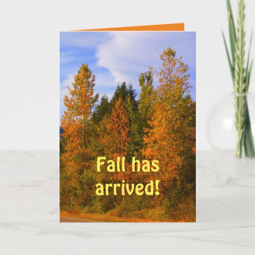 Happy Autumn Greeting Card Pretty Fall Mountains Card