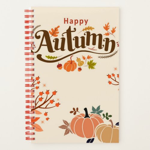 Happy Autumn Pumpkin Season Halloween  Notebook