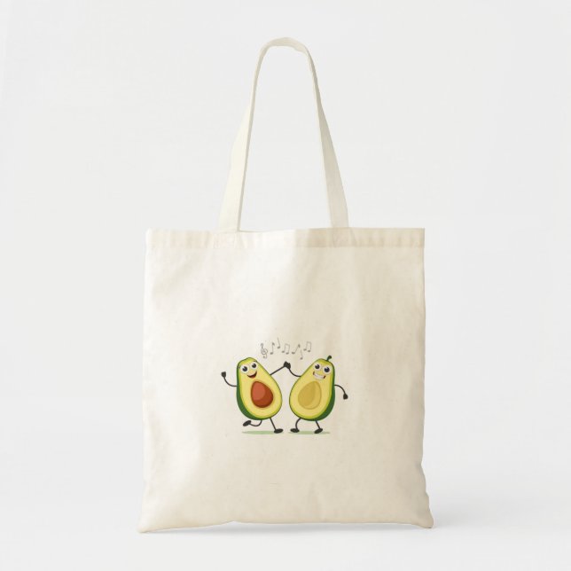 Happy Avocado dancing  Tote Bag (Front)