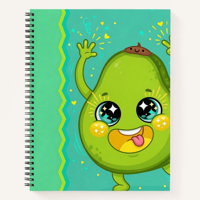 Happy Avocado Notebook (Front)