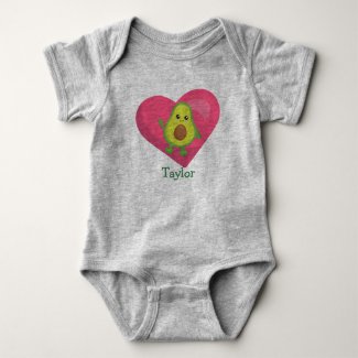 Happy Avocado Pink Heart