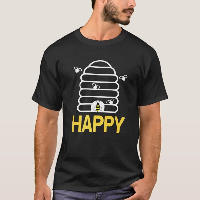 HAPPY Awesome Bee  Designs  Present T-Shirt (Front)