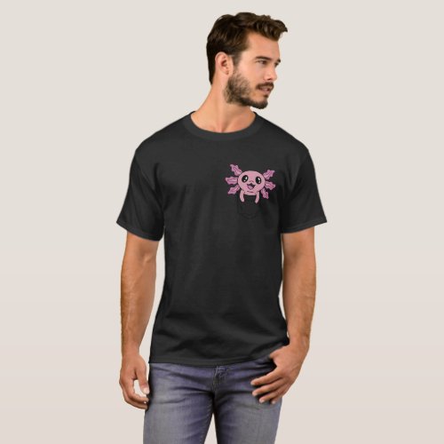 Happy axolotl animal t_shirt design