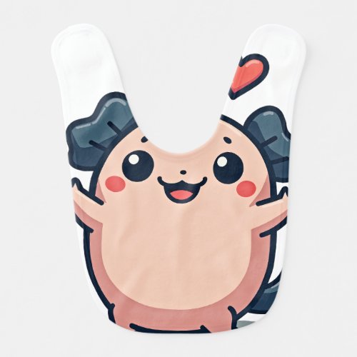 Happy Axolotl Baby Bib