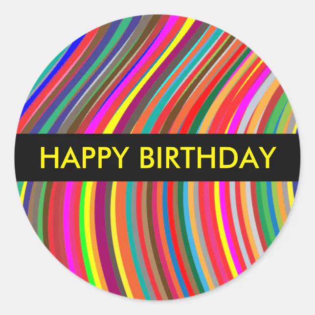 Happy B Classic Round Sticker | Zazzle