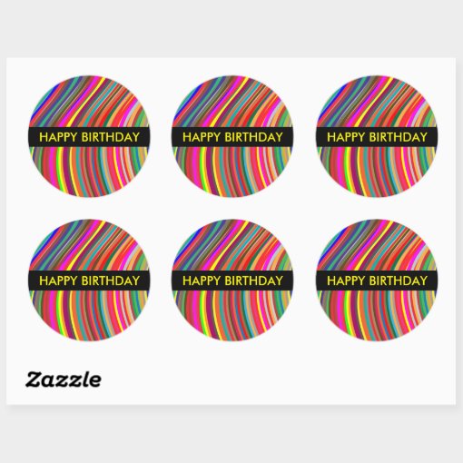 Happy B Classic Round Sticker | Zazzle