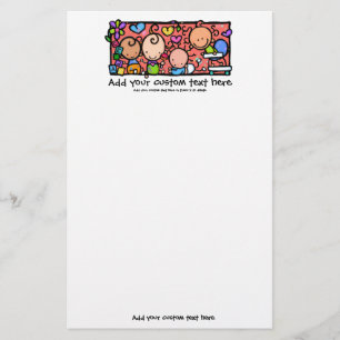 Happy Babies colorful custom stationery