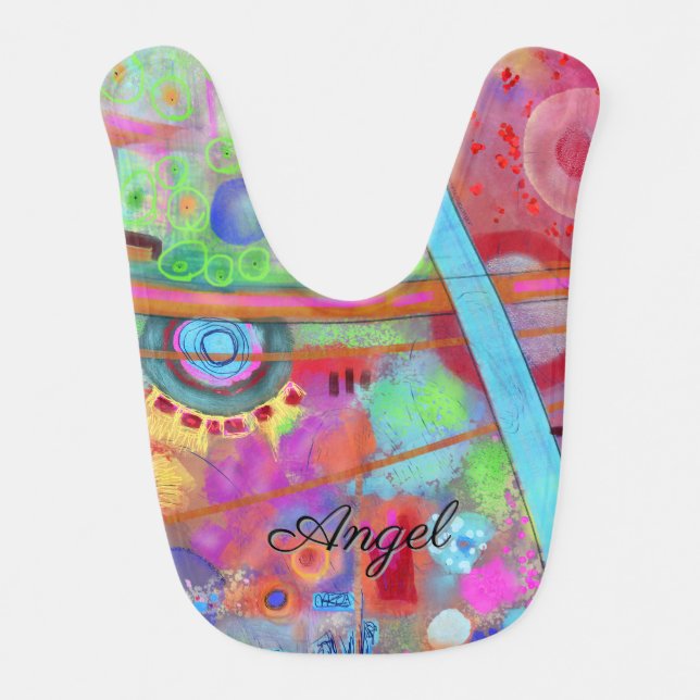 Happy baby baby bib (Front)