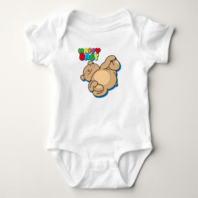 Happy Baby by Yoga Teddy Bear Baby Bodysuit (Front)