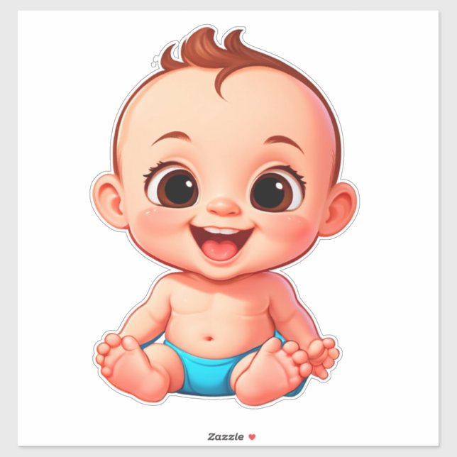 Happy Baby Cartoon Sticker (Sheet)