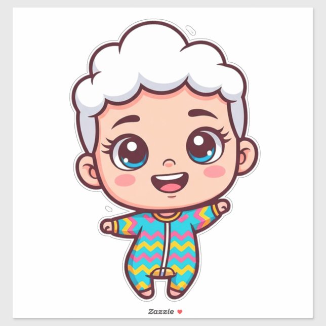 Happy Baby Cartoon Sticker (Sheet)