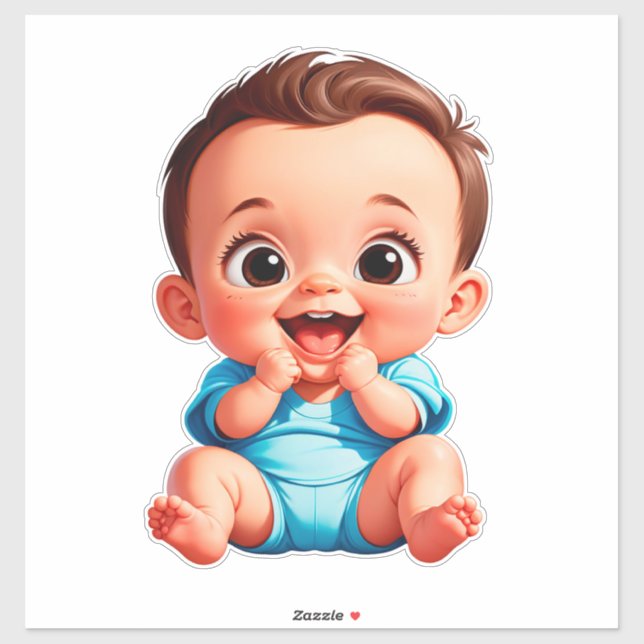 Happy Baby Cartoon Sticker (Sheet)
