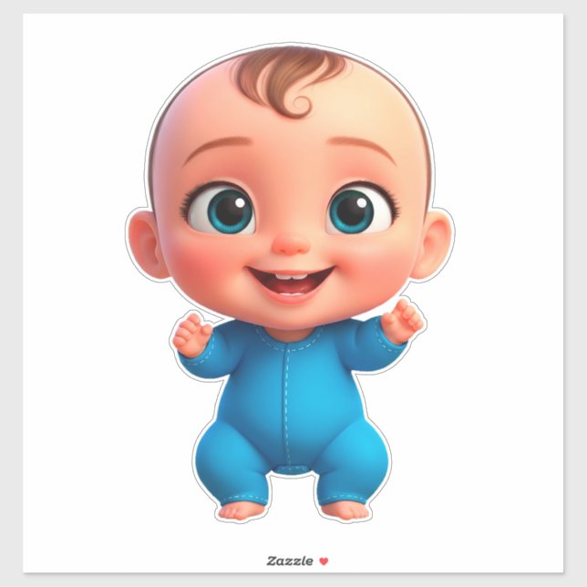Happy Baby Cartoon Sticker (Sheet)