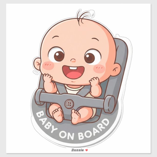 Happy Baby Cartoon Sticker (Sheet)