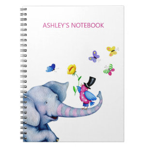 Happy Baby Elephant Notebook