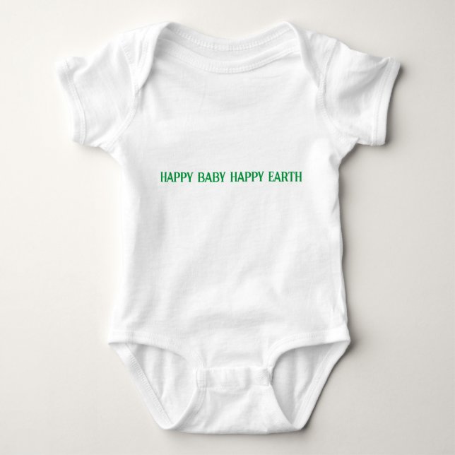 happy baby happy earth baby clothes bodysuit (Front)