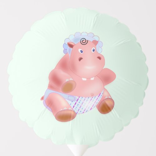 Happy Baby Hippo Balloon