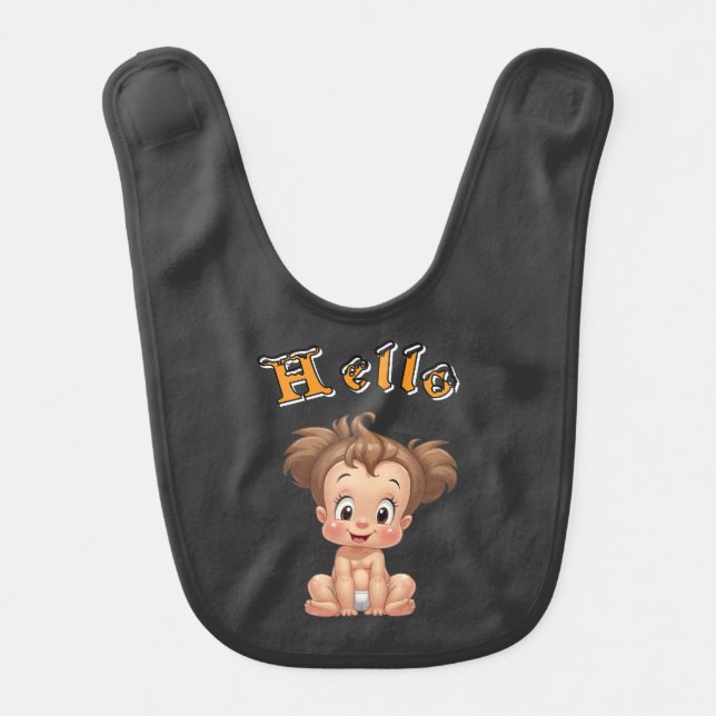 happy baby joy, and happiness. bib (Front)